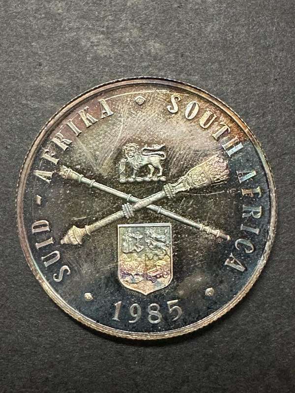 1985 RSA Proof Silver R1 *** Parliament 75 years *** good strike, great details