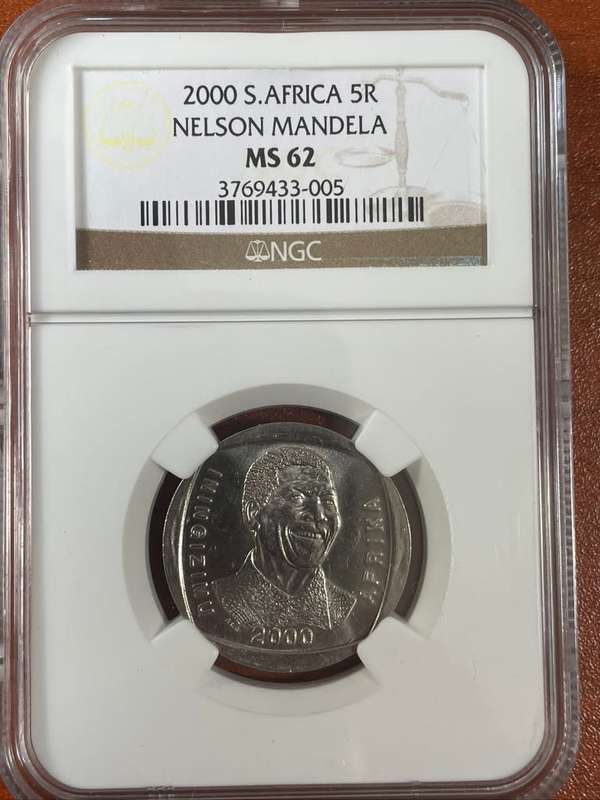 2000 *** Smiley Mandela *** MS62 *** Buy your coins graded