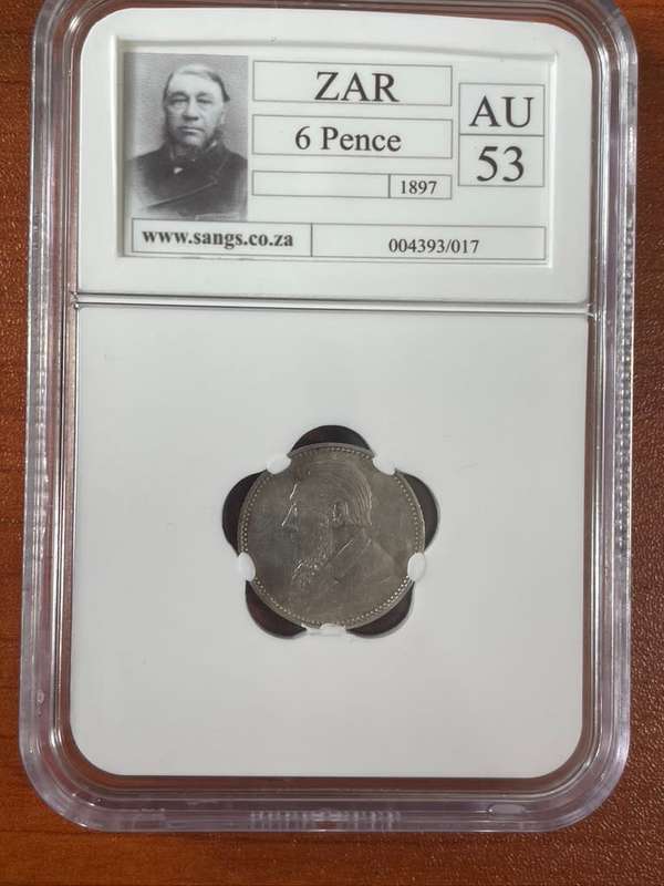 1897 *** 6P *** AU53 *** Decent A/UNC