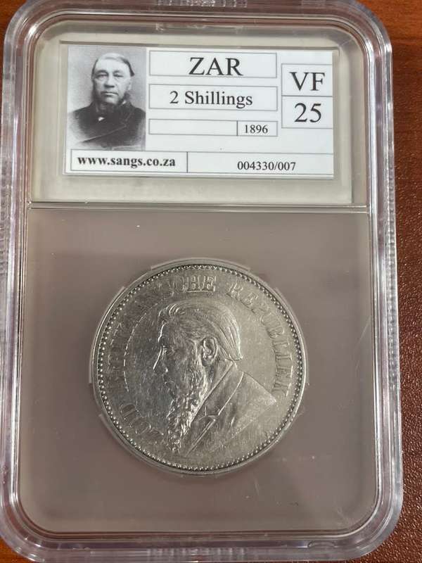 1896 *** 2 Shilling *** VF25 *** ZAR on the rise