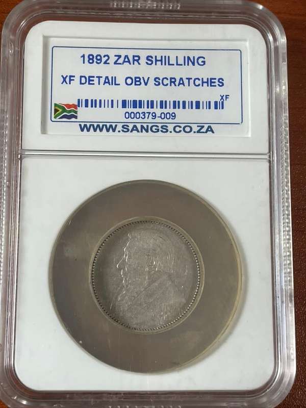 1892 *** Shilling *** XF details *** Getting expensive to grade