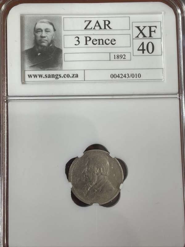 1892 *** 3P *** XF40 *** Buy coins graded