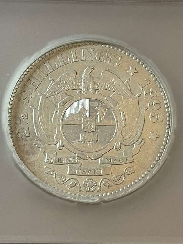 1895 2 1/2 shilling coin in VF25 condition - hard to find