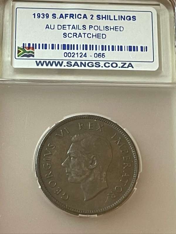 1939 2 shilling coin AU details