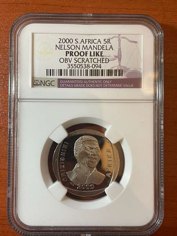 2000 R5 Mandela Smiley PL Coin
