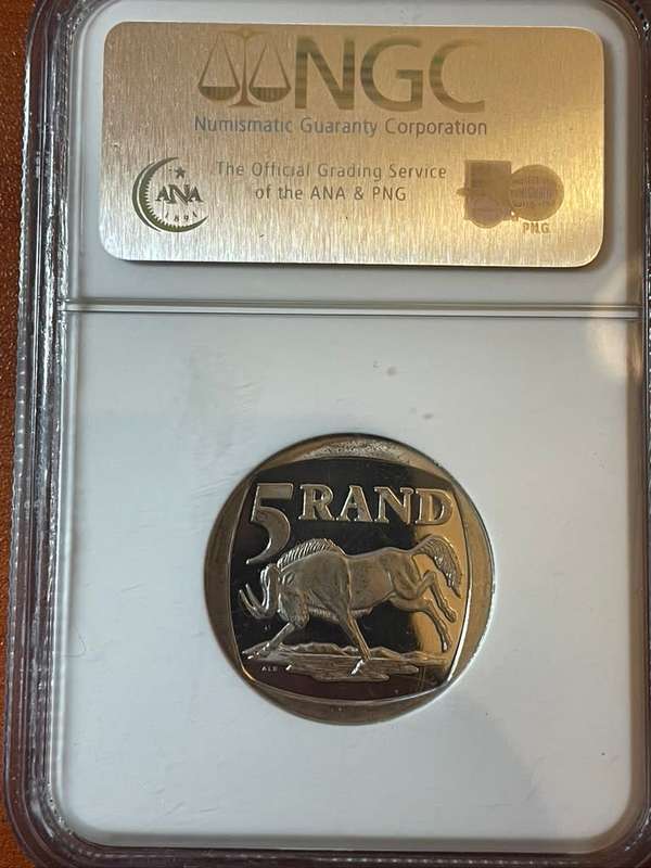 2000 R5 Mandela Smiley PF67 Top Coin