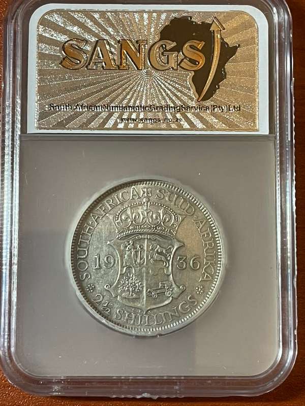 1935 2 1/2 Shilling XF40 Seldom offered