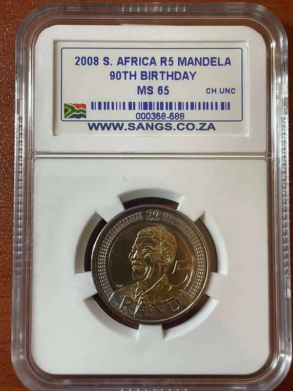 2008 *** Mandela 90th Birthday *** MS65 *** Buy your coins graded