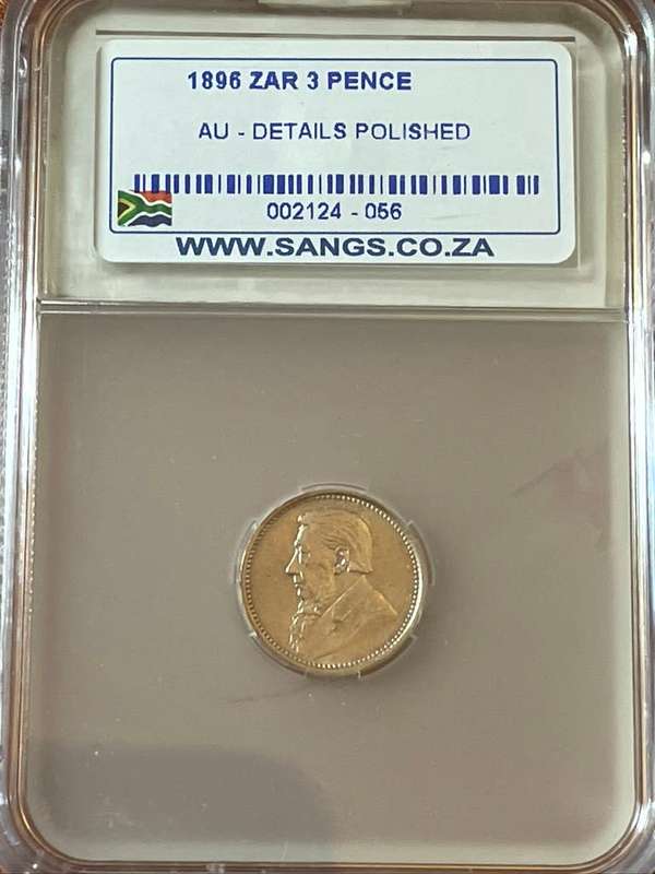 1896 3P A/UNC Details Coin