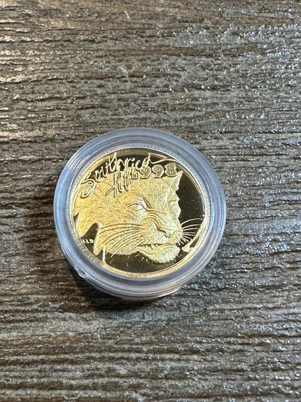 Natura LEOPARD 1998 - 1/10 ounce Gold - SCARCE, highly collectable, includes COA