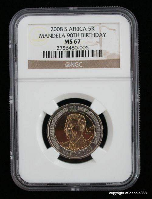 ***MS67***High Grade !!! *** Birthday Mandela R5 *** NGC graded !!!!! 10 Available