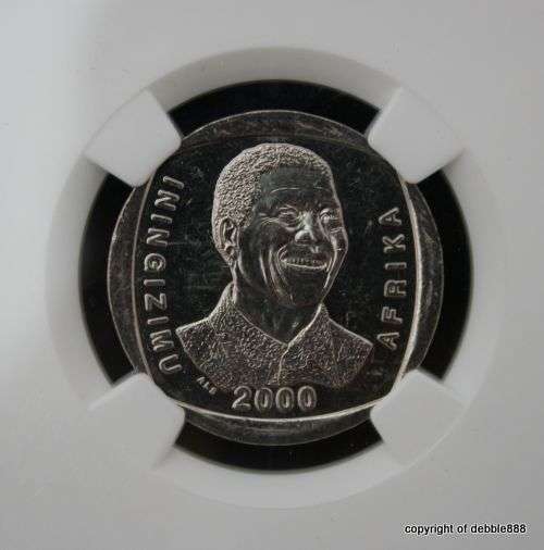 2 x AU58 - "SMILEY" !!! Mandela 2000 R5 !!!