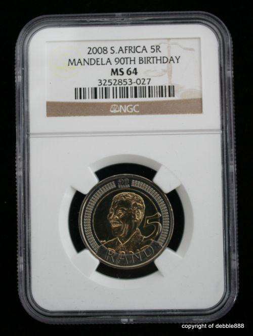 ***MS64*** Scarce Grade !!! *** Birthday Mandela R5 *** NGC graded !!!!!