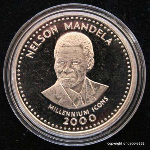 REPUBLIC of SOMALIA 25 Shillings 2000 - Uncirculated - MILLENIUM ICON - Nelson Mandela- 30 Available