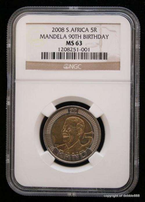 ***MS63*** BIRTHDAY MANDELA R5 *** NGC graded !!!!! 2 Available
