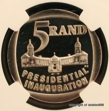 !!! HIGHEST GRADE !!! VERY SCARCE !!! ***PF69 ***CAMEO!!!*** INAUGURATION R5 !!!