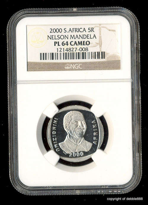 SCARCE !!!!! PL64 CAMEO - HIGH GRADE !!! Mandela 2000 "Smiley" !!!