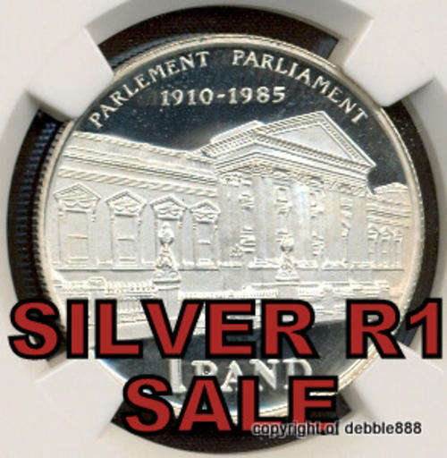 SILVER 1 RAND SALE !!!!! ***1985 Parliament Anniversary - PF67 Ultra Cameo - HIGH GRADE !!!
