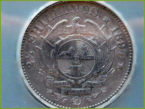 1897  2.5 Shilling - AU58 SANGS # High Grade # Catalog Value R6000