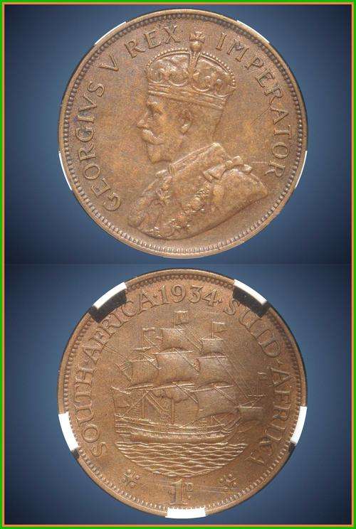 1934 Union Penny # SANGS AU 53 BN #