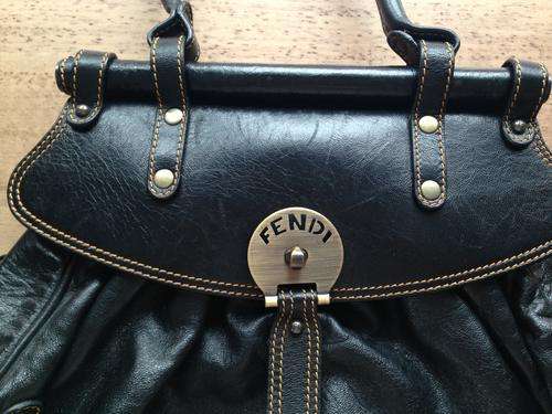 Fendi Black Nappa Leather Small Magic Bag