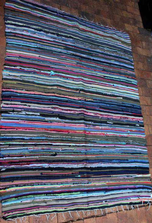 A striped decorator¿s rug