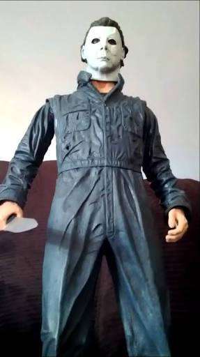 RESERVED: NECA 18INCH HALLOWEEN MICHAEL MYERS AND AME COMI BATGIRL  (LOOSE)