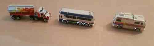 MICRO MACHINES 1989 SET OF 3 CHROME VEHICLES BY GALOOB