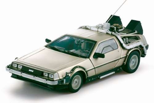 BACK 2 THE FUTURE TIME MACHINE DELOREAN 1:18 DIE CAST REPLICA BY SUNSTAR LICENSED#2 DAY EXP COURIER