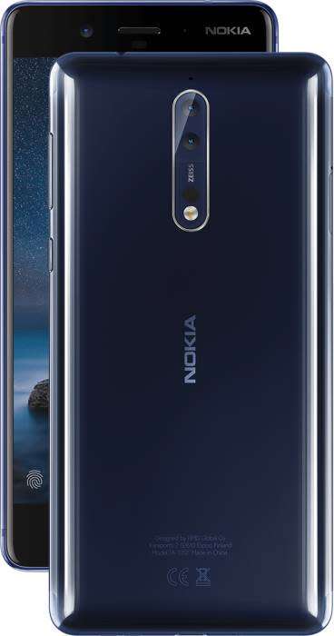 Nokia 8 (TA1052) 64GB - Unlocked Globally (w/ Global ROM) (Polished Blue)