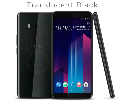 HTC U11+ Dual 128GB/6GB - Unlocked Globally (w/ Global ROM) (Translucent Black)