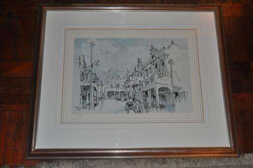 A STUNNING LITHOGRAPH BY GREGOIRE BOONZAIER. SIGNED, NUMBERED AND PROOF STAMP