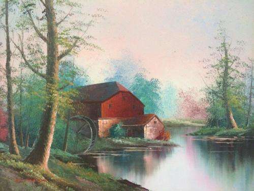 STUNNING K MICHAELSON (USA ARTIST) FRAMED OIL LANDSCAPE PAINTING