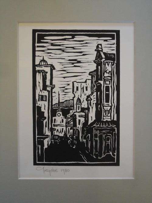 GREGOIRE BOONZAIER LINOCUT SIGNED AND DATED