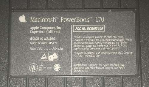 Macintosh Power book 170