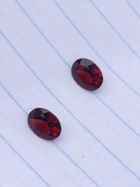 Natural Pair Of 3.1 Ct Red Garnets