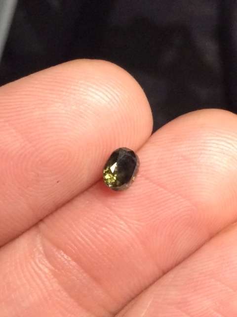 Natural 0.54 Ct Fancy Olive Green Diamond ( Rare ) Video