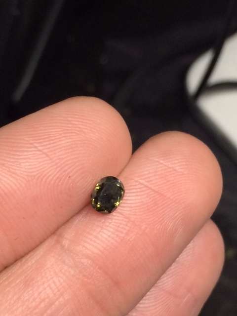 Natural 0.54 Ct Fancy Olive Green Diamond ( Rare ) Video