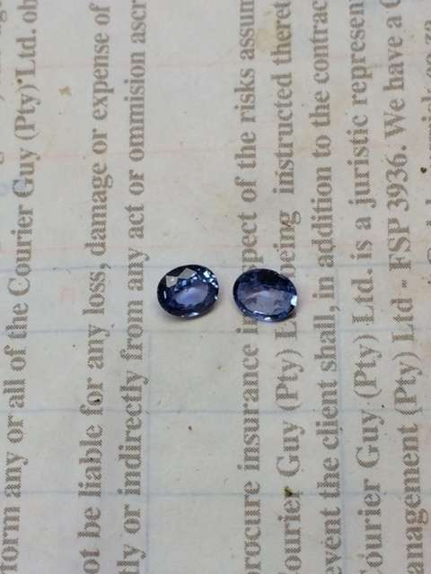 BARGAIN Natural 0.78 Ct Sri Lanka Ceylon Blue Sapphires Pair