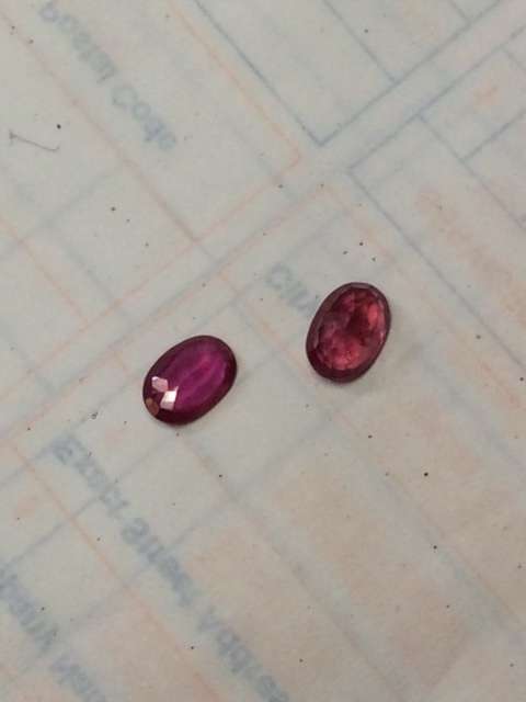 Natural 0.8 Ct Pair of red Rubys