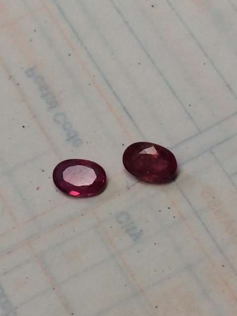 Natural 0.8 Ct Pair of red Rubys