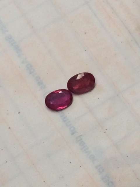 Natural 0.8 Ct Pair of red Rubys