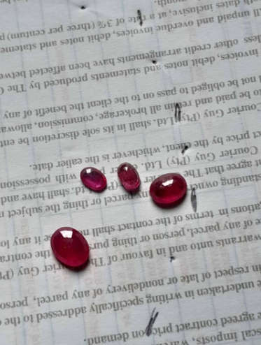 Natural 4.1 Ct Red Pink Ruby`s