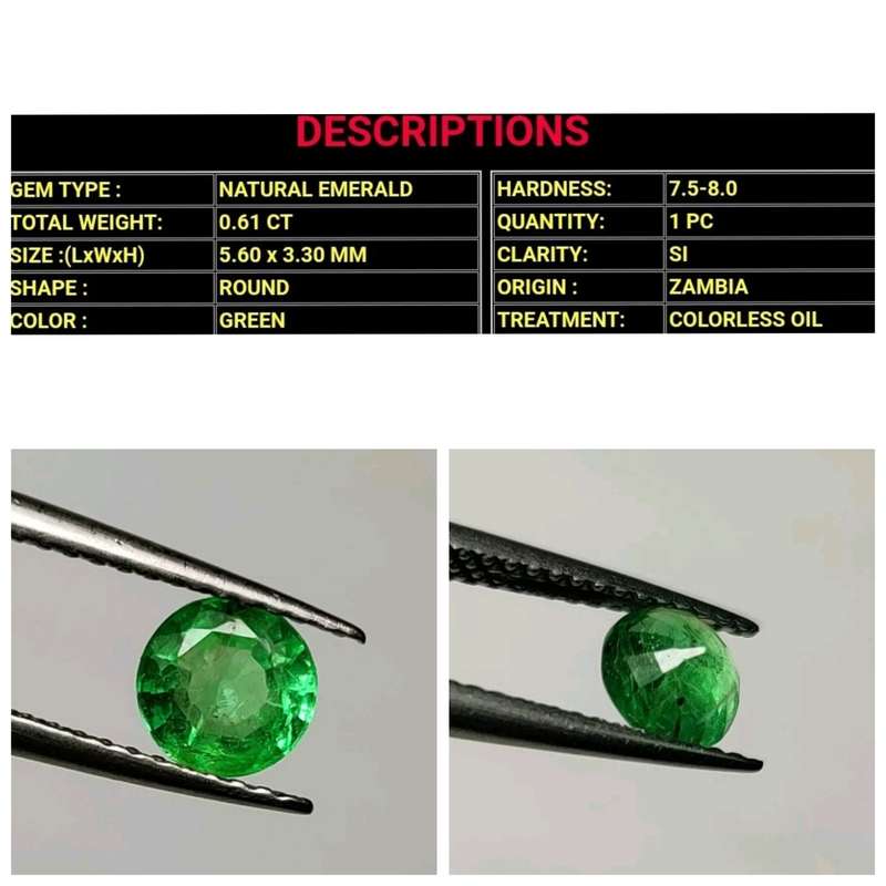 Natural 0.61 Ct Emerald video