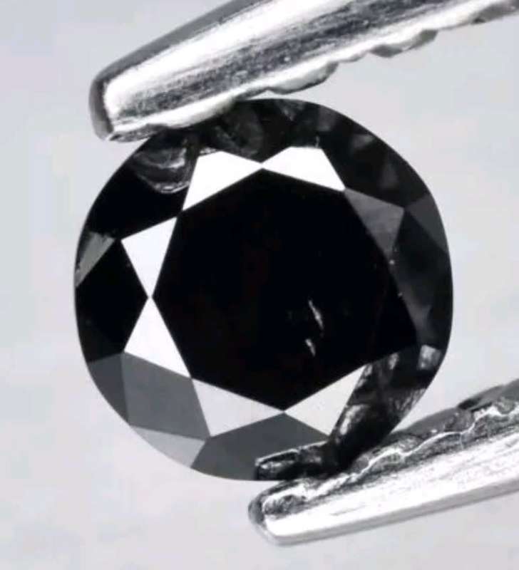 Natural Rare  0.10 Ct Untreated Black Diamond