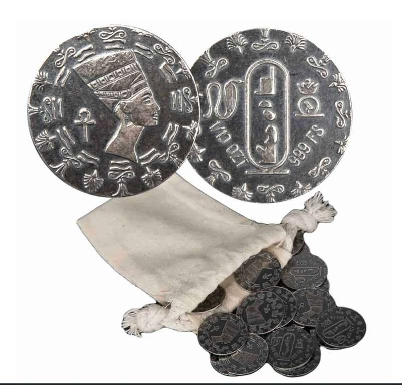 Ancient Pure Silver 1/10 Ounch Queen Neferitti Bust Coin