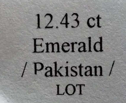 12 Ct Natural Very good quality swat Pakistan Emerald