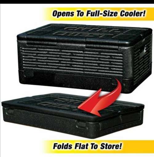CHILL CHEST FOLDABLE PORTABLE NO ICE CAN COLD DRINK TRAVEL COOLER PICNIC BOX CAR