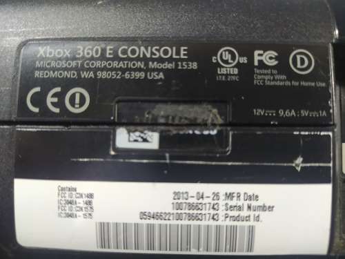Xbox 360 E Console Only (Faulty - Please read description)