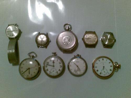 mixed lot of old pocket and wristwatches